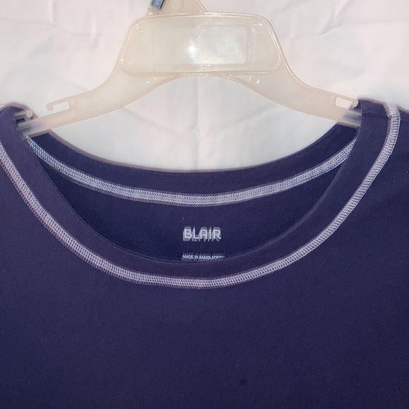 Blair women’s two XL longsleeve T-shirt blue with white stitching - Picture 3 of 7